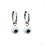 PAIR OF Blue Eyeball Pendant stainless steel Earrings - PAIR OF Blue Eyeball Pendant stainless steel Earrings - Default Title by CRUXJEWELRY