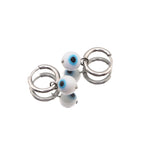 PAIR OF Blue Eyeball Pendant stainless steel Earrings - PAIR OF Blue Eyeball Pendant stainless steel Earrings - Default Title by CRUXJEWELRY