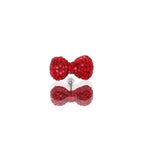 Christmas - Large Full CZ Bow Tie Stainless Steel Ear Studs - Christmas - Large Full CZ Bow Tie Stainless Steel Ear Studs - Red / Single / 0.8mm/20G by CRUXJEWELRY