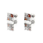 Christmas - Gift Box CZ stainless steel Ear Studs - Christmas - Gift Box CZ stainless steel Ear Studs - Set / 0.8mm/20G by CRUXJEWELRY