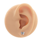 Christmas - Bow Internally Threaded Stainless Steel Ear Studs - Christmas - Bow Internally Threaded Stainless Steel Ear Studs - 6mm by CRUXJEWELRY