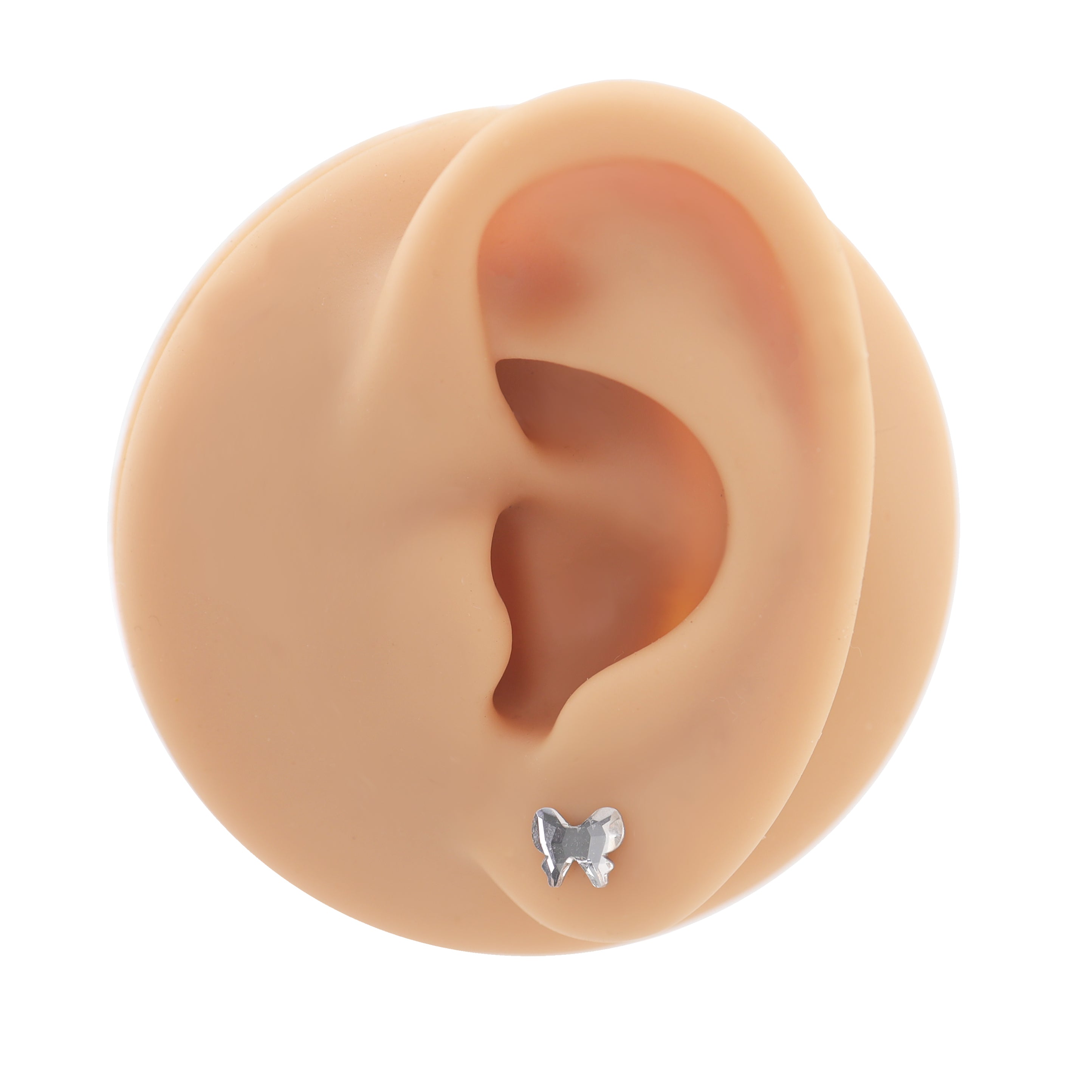 Christmas - Bow Internally Threaded Stainless Steel Ear Studs - Christmas - Bow Internally Threaded Stainless Steel Ear Studs - 6mm by CRUXJEWELRY