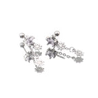 Christmas - PAIR OF Snowflake Pentagram Dangle Stainless Steel Ear Studs - Christmas - PAIR OF Snowflake Pentagram Dangle Stainless Steel Ear Studs - 0.8mm/20G by CRUXJEWELRY