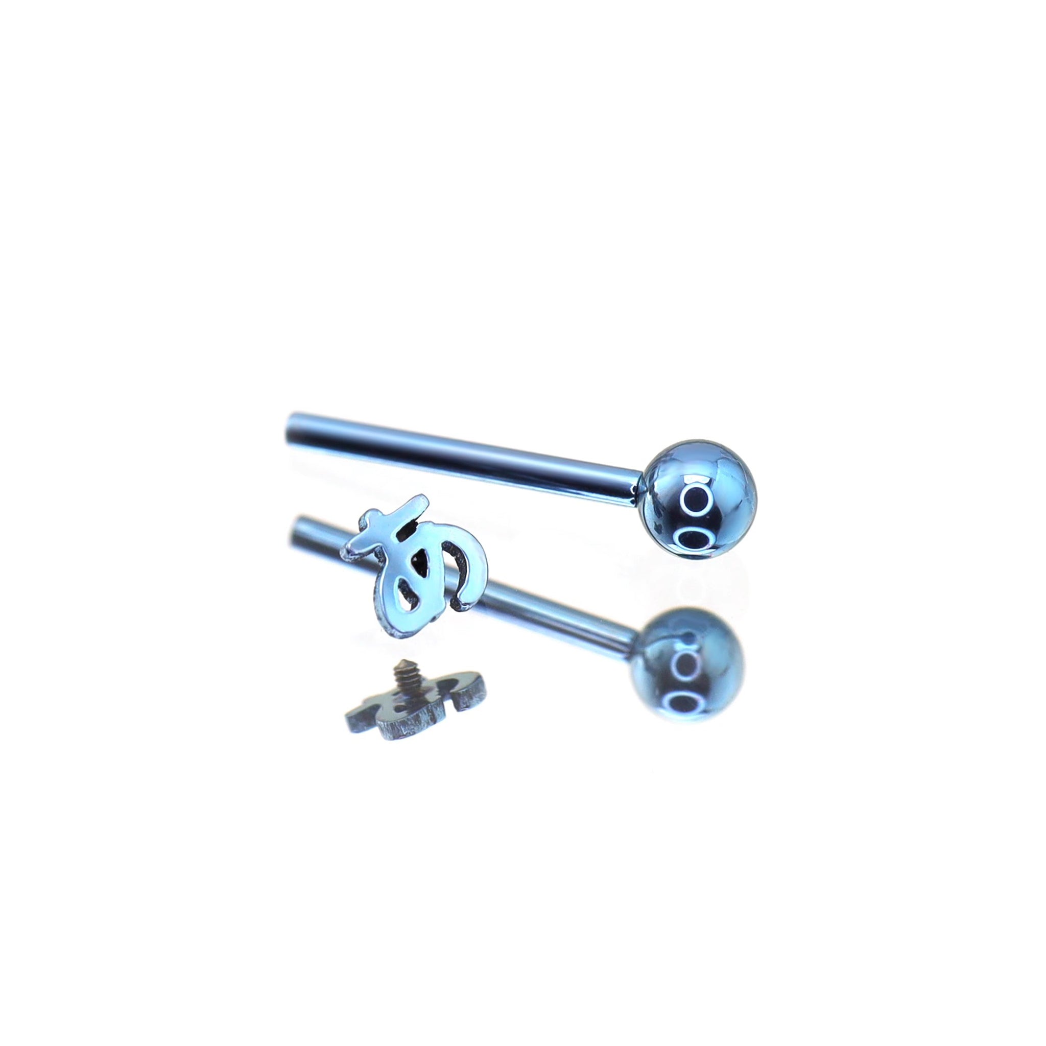 Kyoto Limited - Alt-text Titanium Tongue Ring - Kyoto Limited - Alt-text Titanium Tongue Ring - あ / 10mm by CRUXJEWELRY