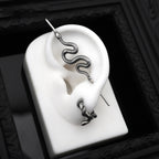 Single Ear Engraved Snake Stainless steel Ear Climber - Single Ear Engraved Snake Stainless steel Ear Climber - Default Title by CRUXJEWELRY