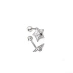 3D Openwork Spider Web CZ Stainless steel Ear Studs - 3D Openwork Spider Web CZ Stainless steel Ear Studs - Single by CRUXJEWELRY