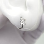 Kyoto Limited - Stainless Steel Word Clip & Fake Hoop - Kyoto Limited - Stainless Steel Word Clip & Fake Hoop - 亜 / Ear Clip / 8mm by CRUXJEWELRY