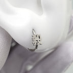 Kyoto Limited - Stainless Steel Word Clip & Fake Hoop - Kyoto Limited - Stainless Steel Word Clip & Fake Hoop - 亜 / Ear Clip / 8mm by CRUXJEWELRY