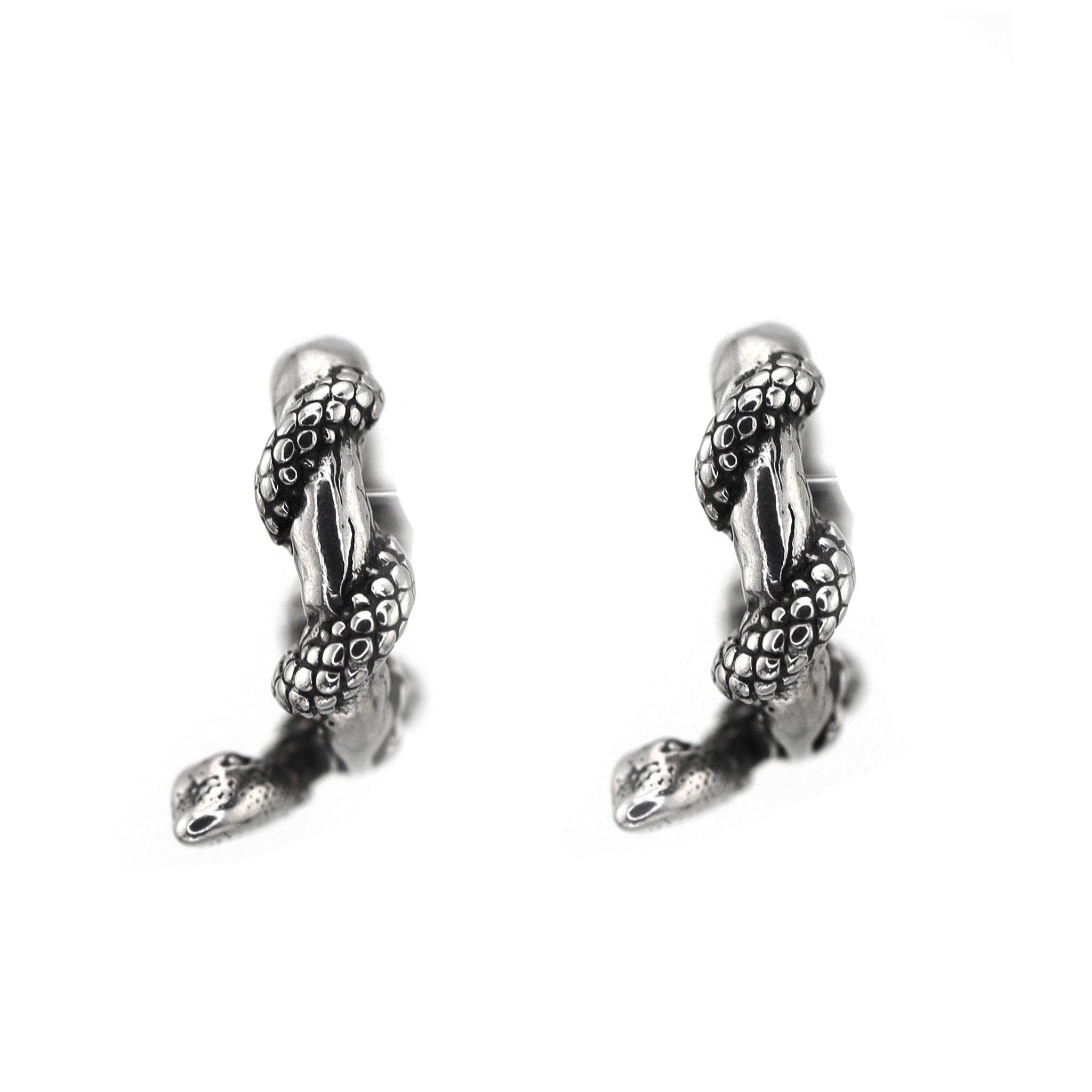 3D Vintage Twisted Serpent Stainless Steel Earrings - 3D Vintage Twisted Serpent Stainless Steel Earrings - Single by CRUXJEWELRY