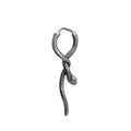 3D Coiled Snake Stainless Steel Earrings - 3D Coiled Snake Stainless Steel Earrings - Single by CRUXJEWELRY