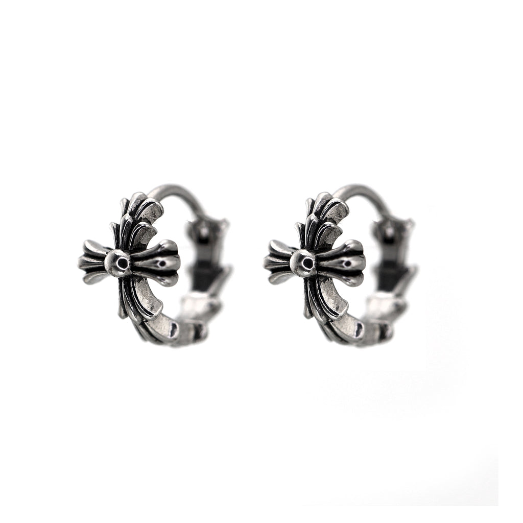 Chrome Hearts Style Cross Stainless steel Earrings - Chrome Hearts Style Cross Stainless steel Earrings - Set by CRUXJEWELRY