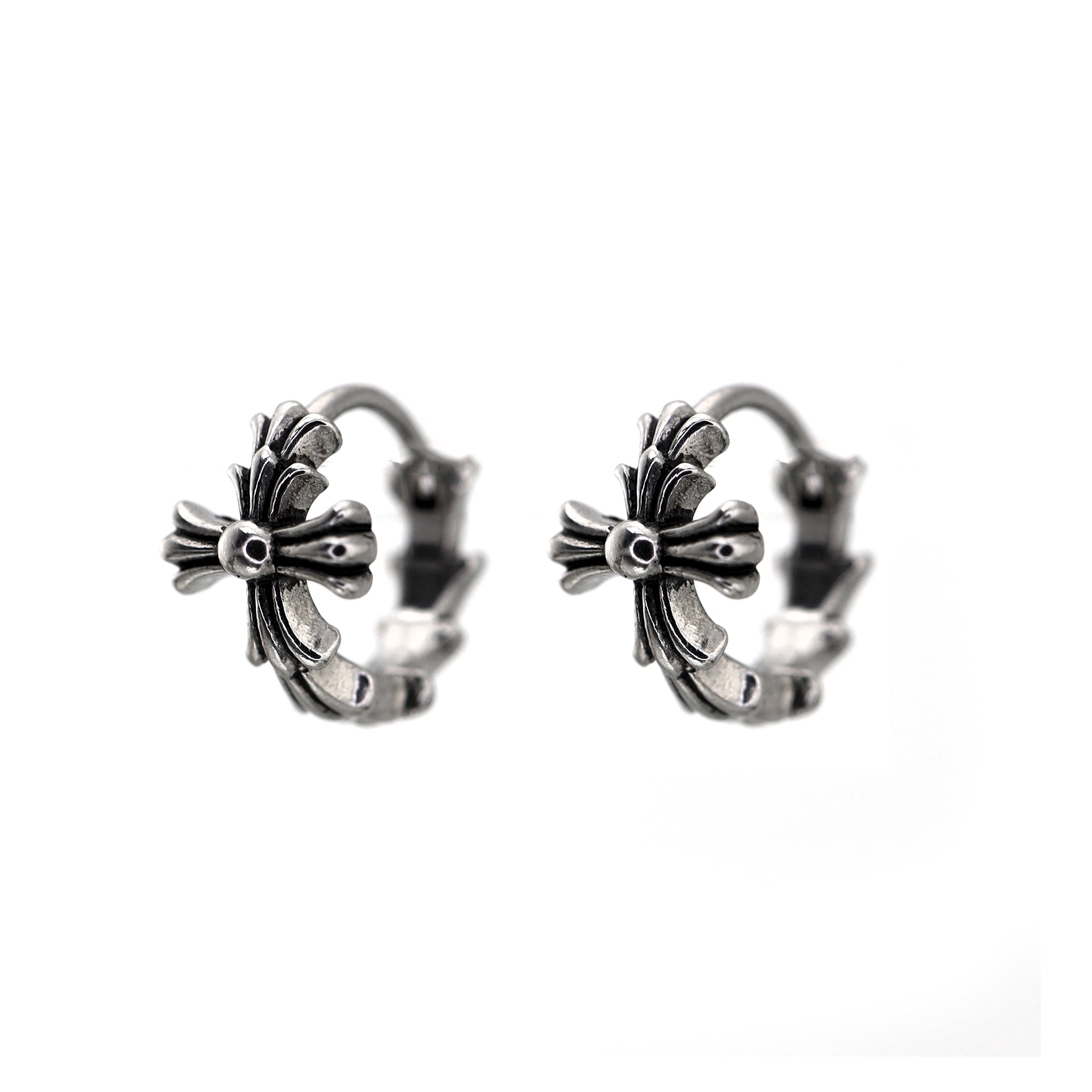 Chrome Hearts Style Cross Stainless steel Earrings - Chrome Hearts Style Cross Stainless steel Earrings - Set by CRUXJEWELRY