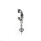 PAIR OF Thin Gauge Cross CZ Drop Chain Stainless steel Ear Studs - PAIR OF Thin Gauge Cross CZ Drop Chain Stainless steel Ear Studs - Default Title by CRUXJEWELRY