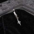 PAIR OF Thin Gauge Cross CZ Drop Chain Stainless steel Ear Studs - PAIR OF Thin Gauge Cross CZ Drop Chain Stainless steel Ear Studs - Default Title by CRUXJEWELRY