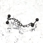 Black Heart Chain Stainless Steel Ear Chain - Black Heart Chain Stainless Steel Ear Chain - Sliver by CRUXJEWELRY