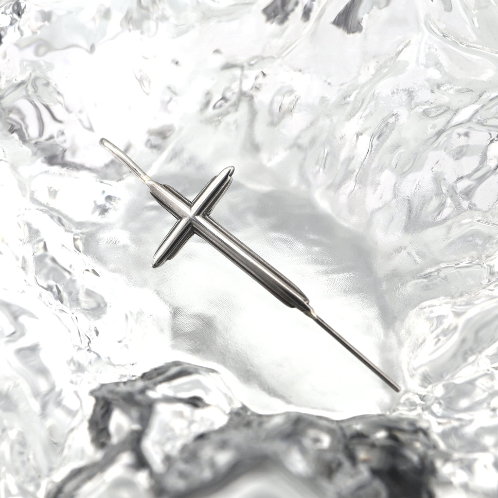 Punk Ear Cross Stainless steel Ear Climber - Punk Ear Cross Stainless steel Ear Climber - Default Title by CRUXJEWELRY