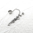 Openwork Skull Chain Dangle Stainless steel Earrings - Openwork Skull Chain Dangle Stainless steel Earrings - Single by CRUXJEWELRY