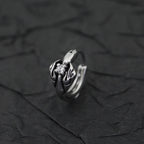 Gothic White CZ Stainless steel Earrings - Gothic White CZ Stainless steel Earrings - Single by CRUXJEWELRY