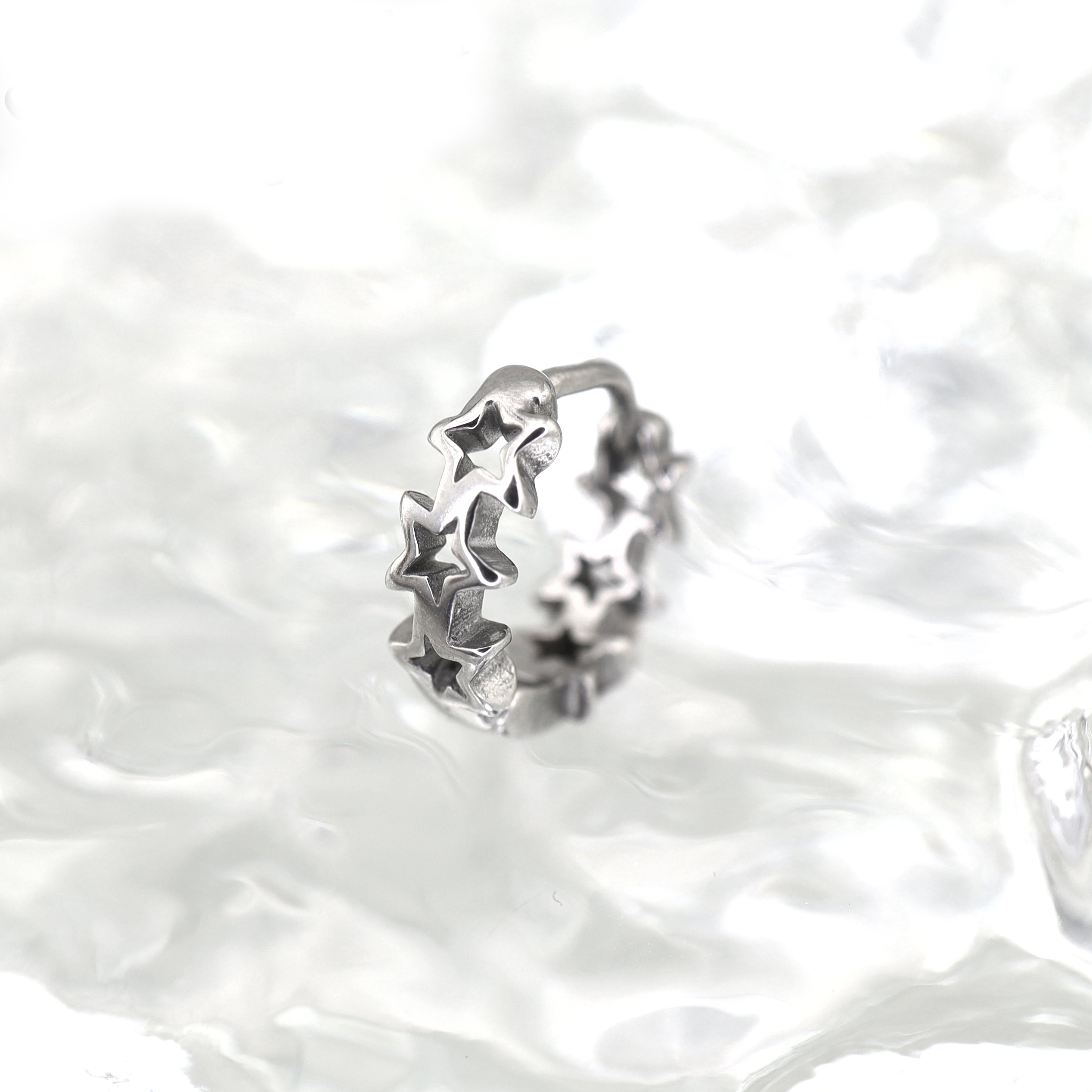 Vintage Openwork Pentagram Stainless steel Earrings - Vintage Openwork Pentagram Stainless steel Earrings - Single by CRUXJEWELRY