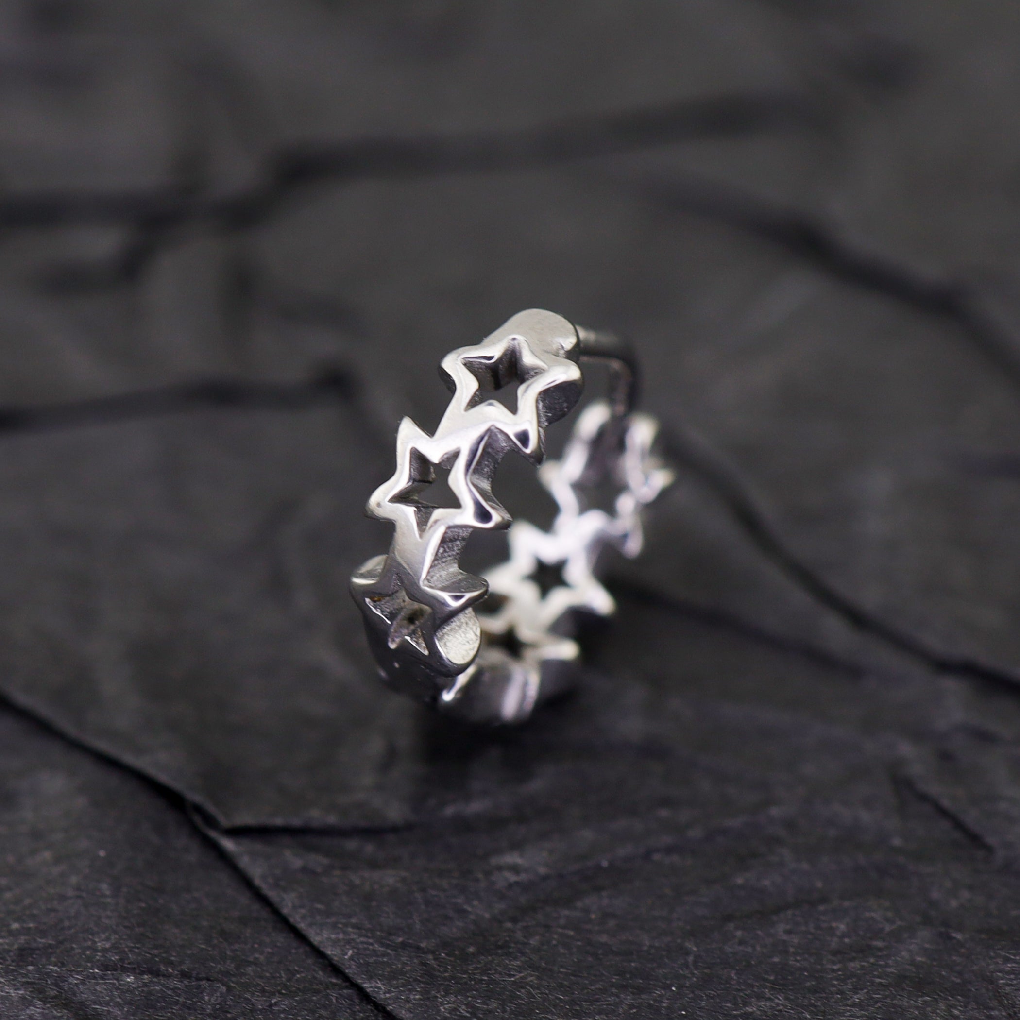 Vintage Openwork Pentagram Stainless steel Earrings - Vintage Openwork Pentagram Stainless steel Earrings - Single by CRUXJEWELRY