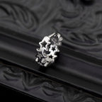 Vintage Openwork Pentagram Stainless Steel Earrings - product image 4