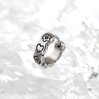 Minimalist Engraved Heart & Flower Stainless Steel Clicker - Minimalist Engraved Heart & Flower Stainless Steel Clicker - Single by CRUXJEWELRY