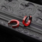 Black-Red Gradient Contrast Stainless Steel Earrings - Black-Red Gradient Contrast Stainless Steel Earrings - Single by CRUXJEWELRY