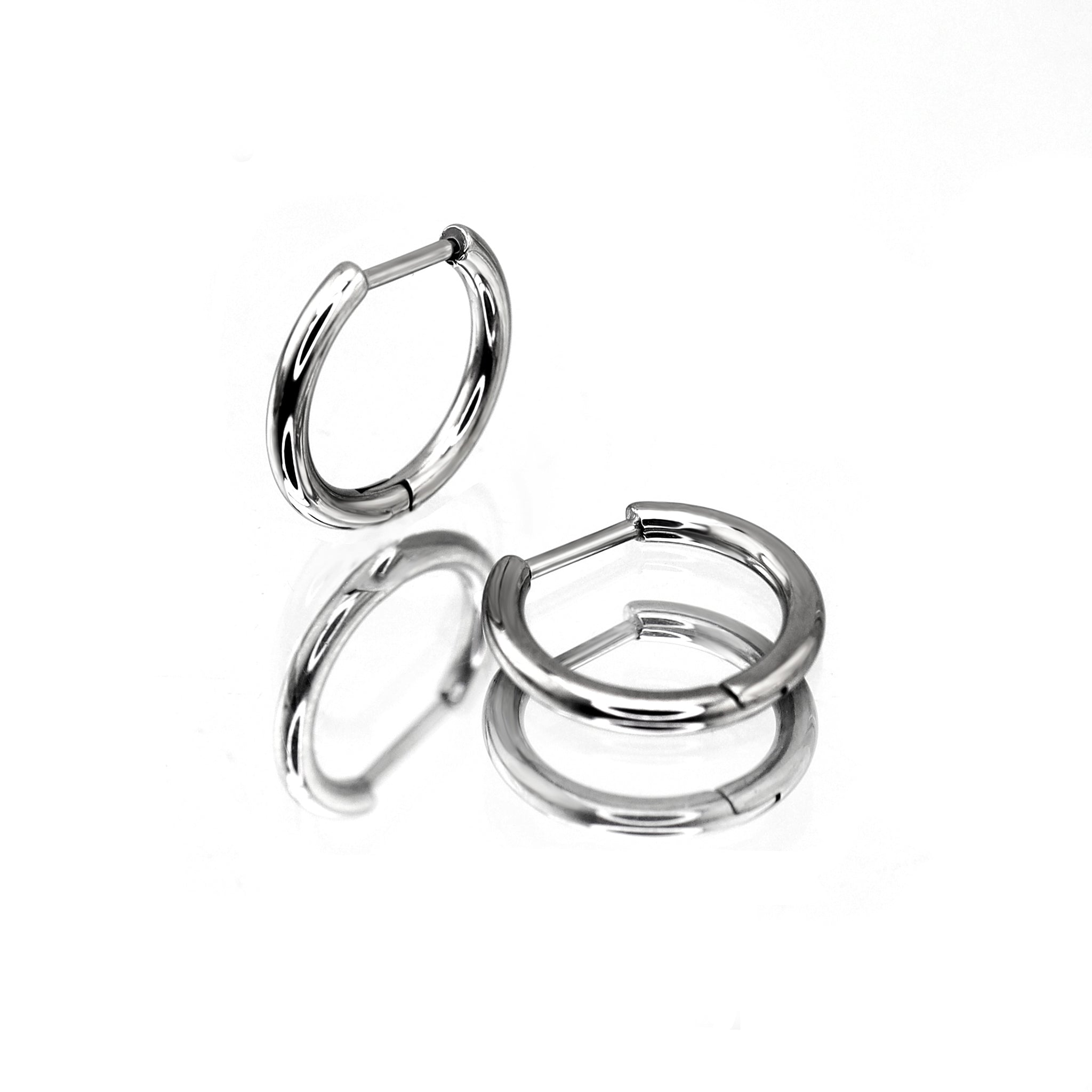 ASTM F136 Titanium Clicker Hoops - ASTM F136 Titanium Clicker Hoops - Single / 8mm by CRUXJEWELRY