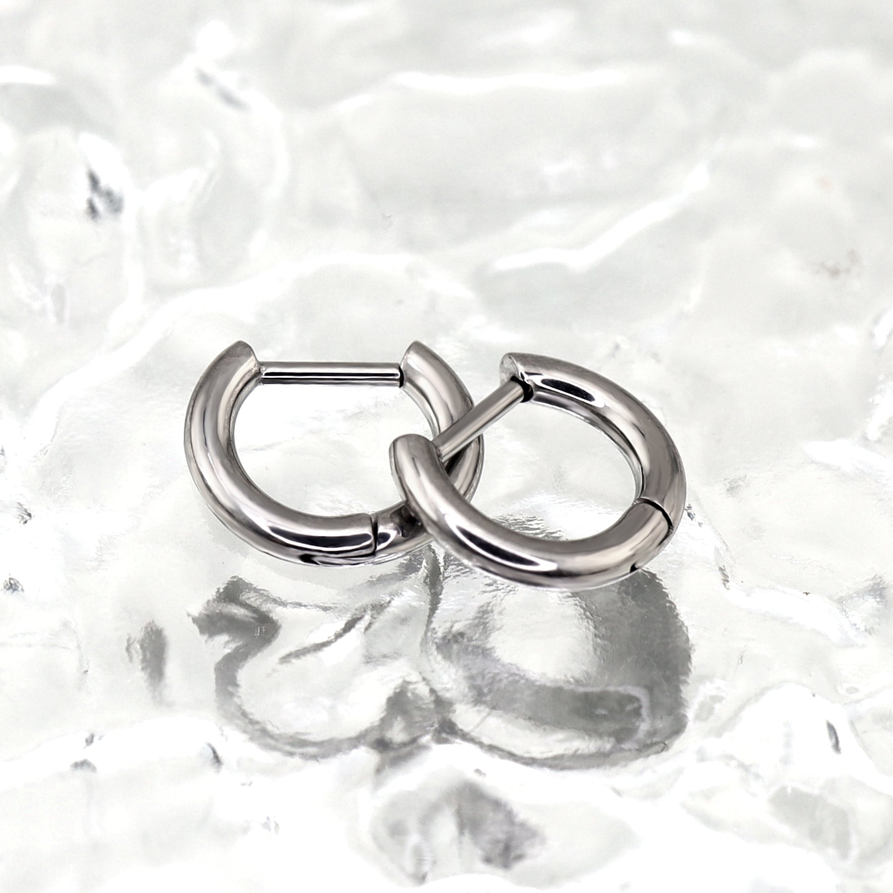 ASTM F136 Titanium Clicker Hoops - ASTM F136 Titanium Clicker Hoops - Single / 8mm by CRUXJEWELRY