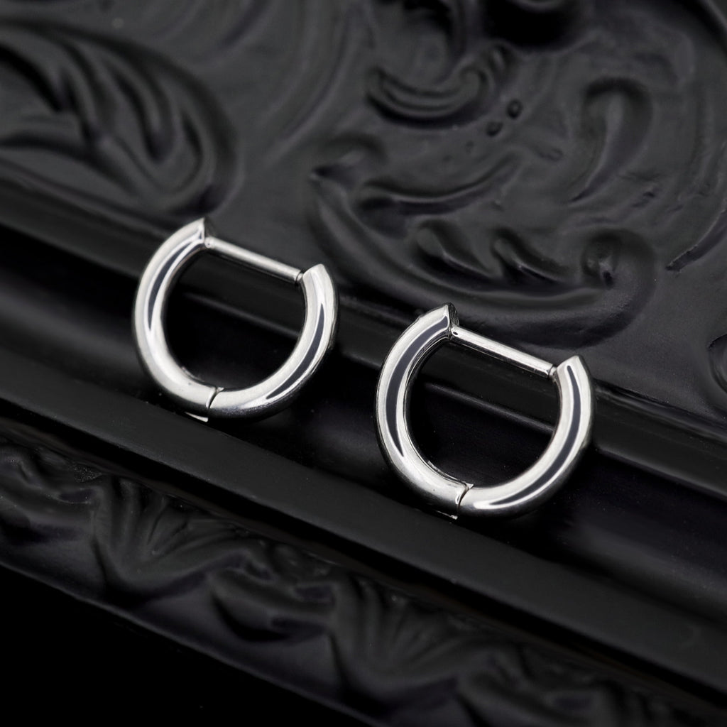 ASTM F136 Titanium Clicker Hoops - ASTM F136 Titanium Clicker Hoops - Single / 8mm by CRUXJEWELRY