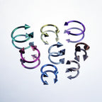 16G Internally Threaded Titanium Horseshoe ring - 16G Internally Threaded Titanium Horseshoe ring - Purple-Pink Gradient / 3 mm by CRUXJEWELRY