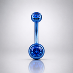 Bauchnabelpiercing aus Titan mit Zirkonia-Kristall 