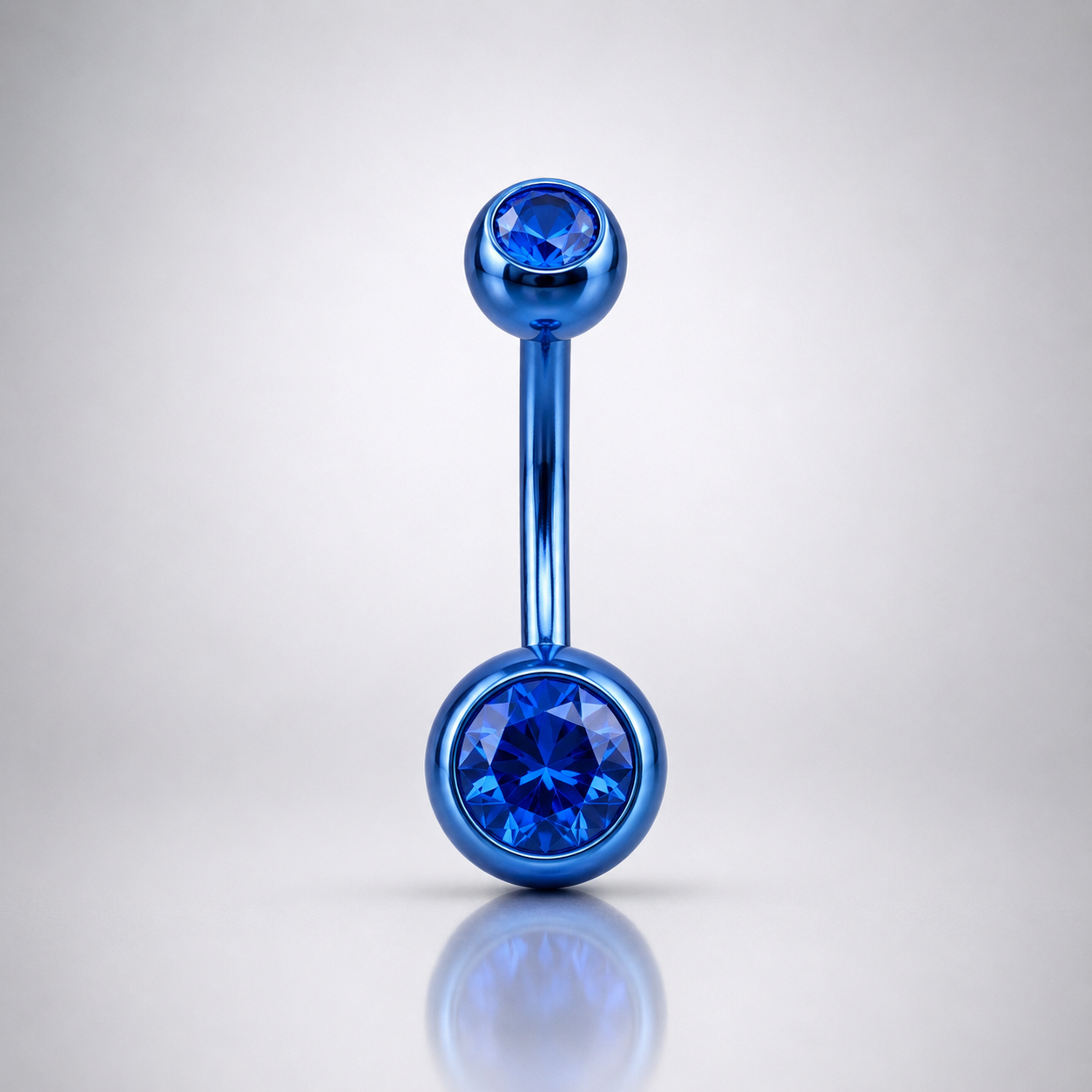 Anneau de nombril en titane avec cristal CZ 