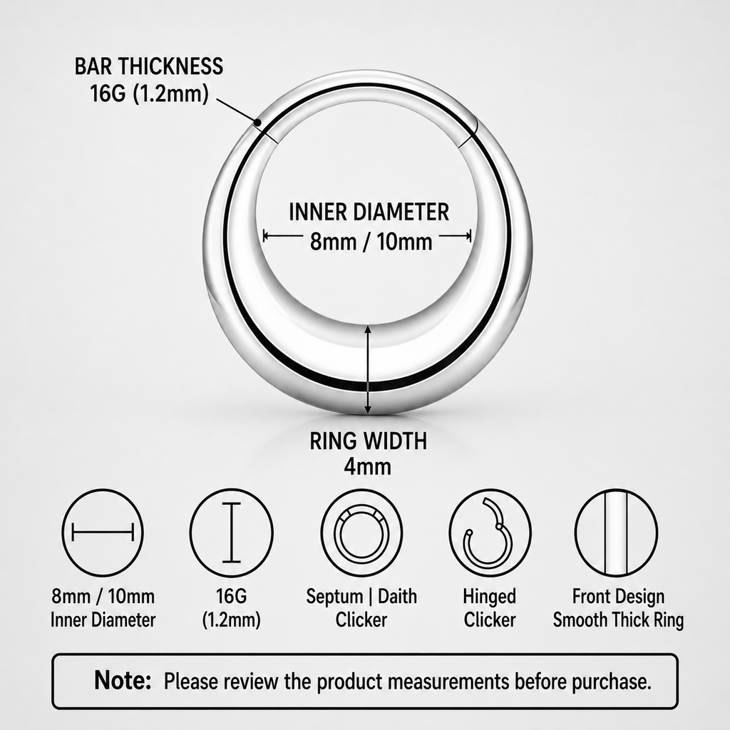 Titanium Crescent Septum Clicker