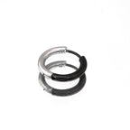 Black & White Contrast Stainless Steel Earrings - Black & White Contrast Stainless Steel Earrings - Single by CRUXJEWELRY