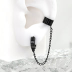 Black Six-Spike Chain Ear Clips - Black Six-Spike Chain Ear Clips - Chain by CRUXJEWELRY