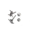 Twisted Knot Internally Threaded stainless steel Studs - Twisted Knot Internally Threaded stainless steel Studs - Single by CRUXJEWELRY