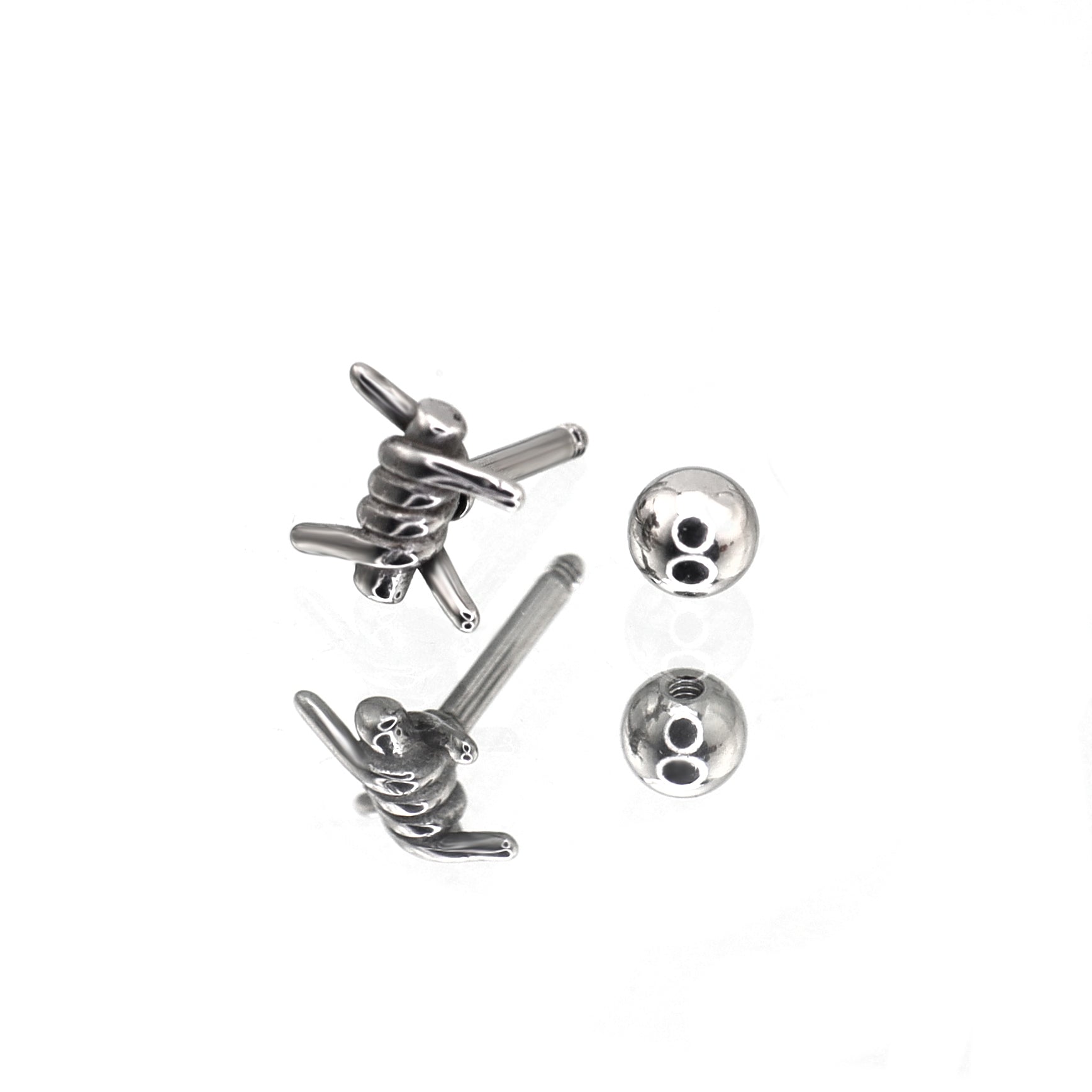 Twisted Knot Internally Threaded stainless steel Studs - Twisted Knot Internally Threaded stainless steel Studs - Single by CRUXJEWELRY