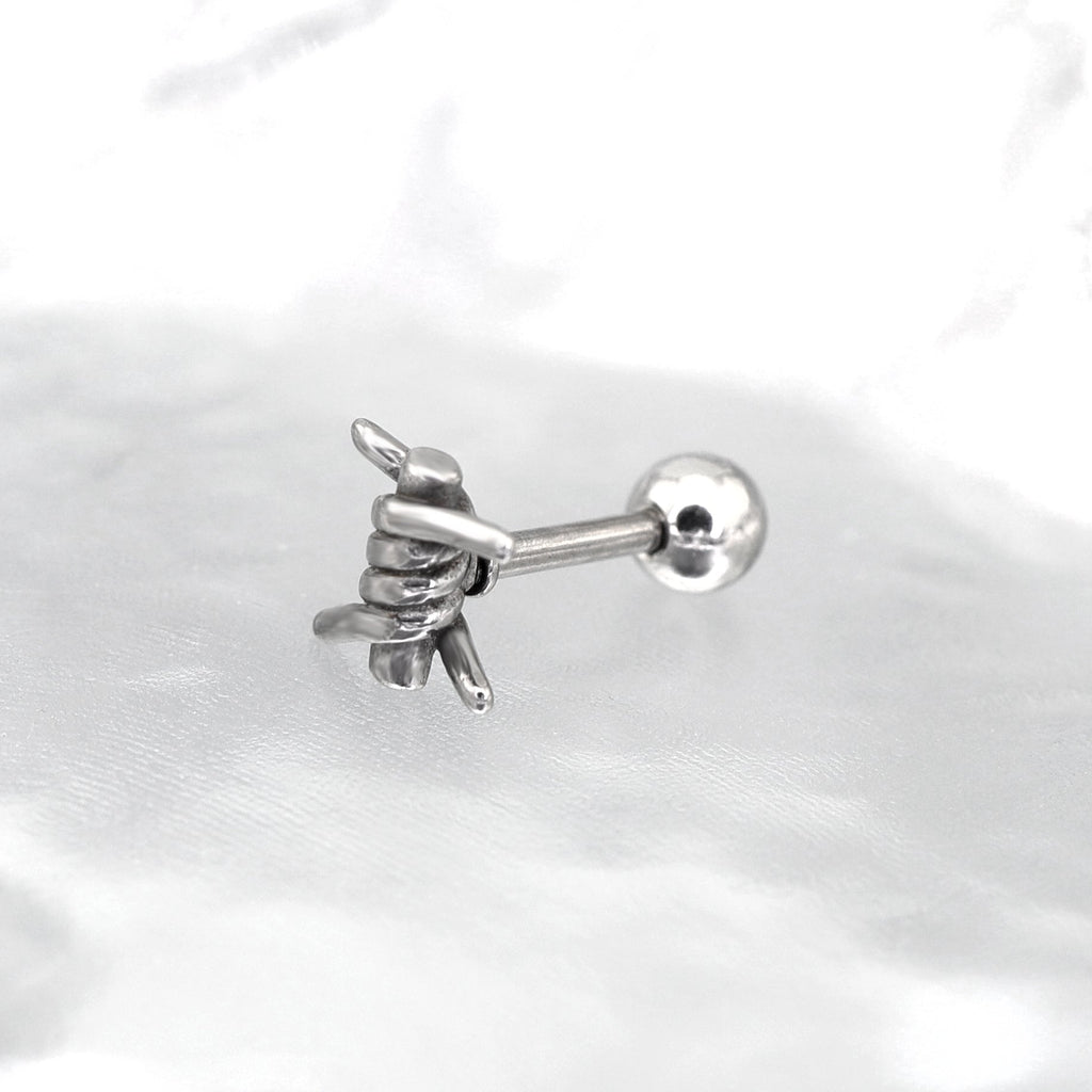 Twisted Knot Internally Threaded stainless steel Studs - Twisted Knot Internally Threaded stainless steel Studs - Single by CRUXJEWELRY