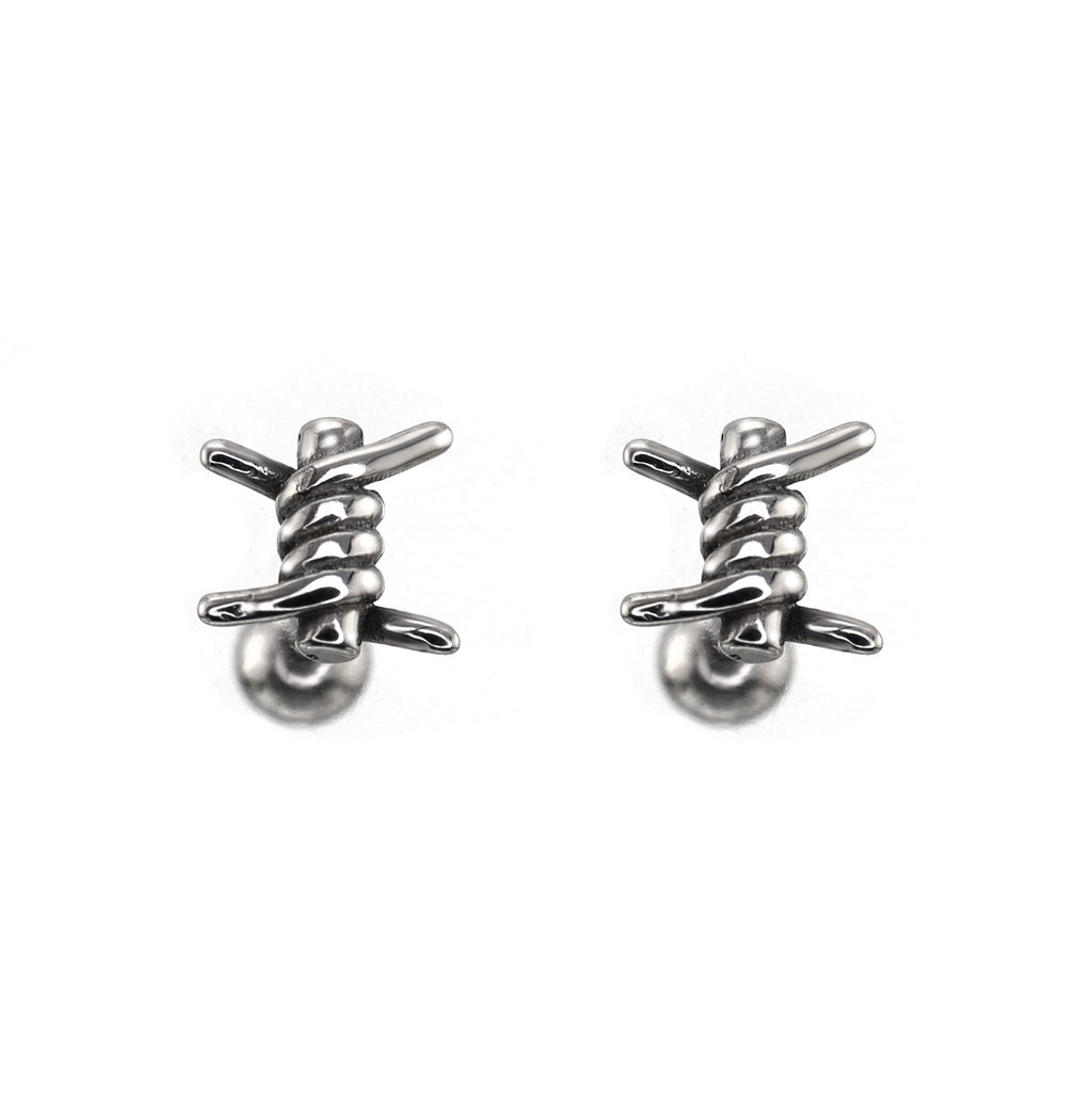 Twisted Knot Internally Threaded stainless steel Studs - Twisted Knot Internally Threaded stainless steel Studs - Set by CRUXJEWELRY