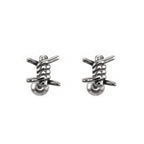 Twisted Knot Internally Threaded stainless steel Studs - Twisted Knot Internally Threaded stainless steel Studs - Set by CRUXJEWELRY