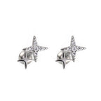 Double Star CZ Stainless Steel Studs - Double Star CZ Stainless Steel Studs - Set by CRUXJEWELRY
