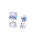 High Shine Gradient Firework-Cut CZ Titanium Studs - High Shine Gradient Firework-Cut CZ Titanium Studs - Blue / 6mm by CRUXJEWELRY