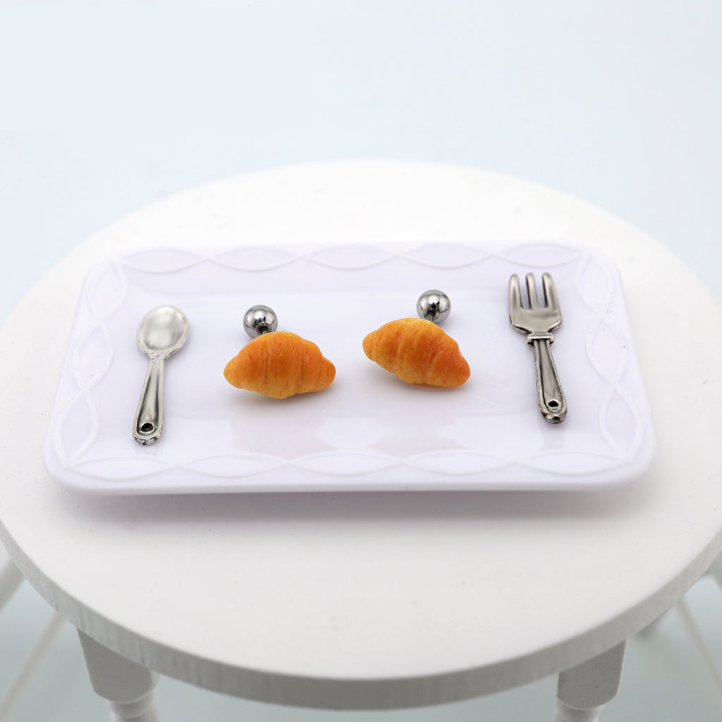 Star Baker Earring Collection - Star Baker Earring Collection - Pair of Croissant by CRUXJEWELRY