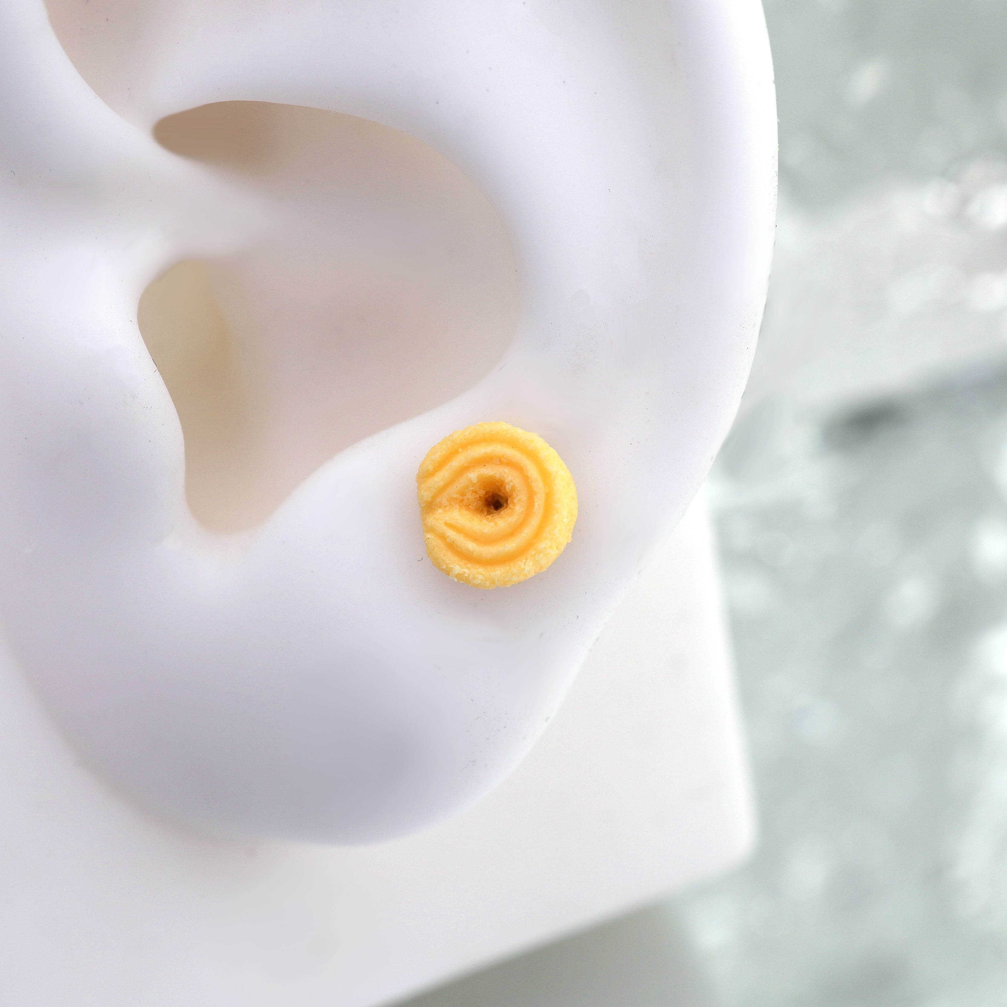 Star Baker - Butter Cookie Funny Internally Threaded Studs - Star Baker - Butter Cookie Funny Internally Threaded Studs - Default-6mm by CRUXJEWELRY