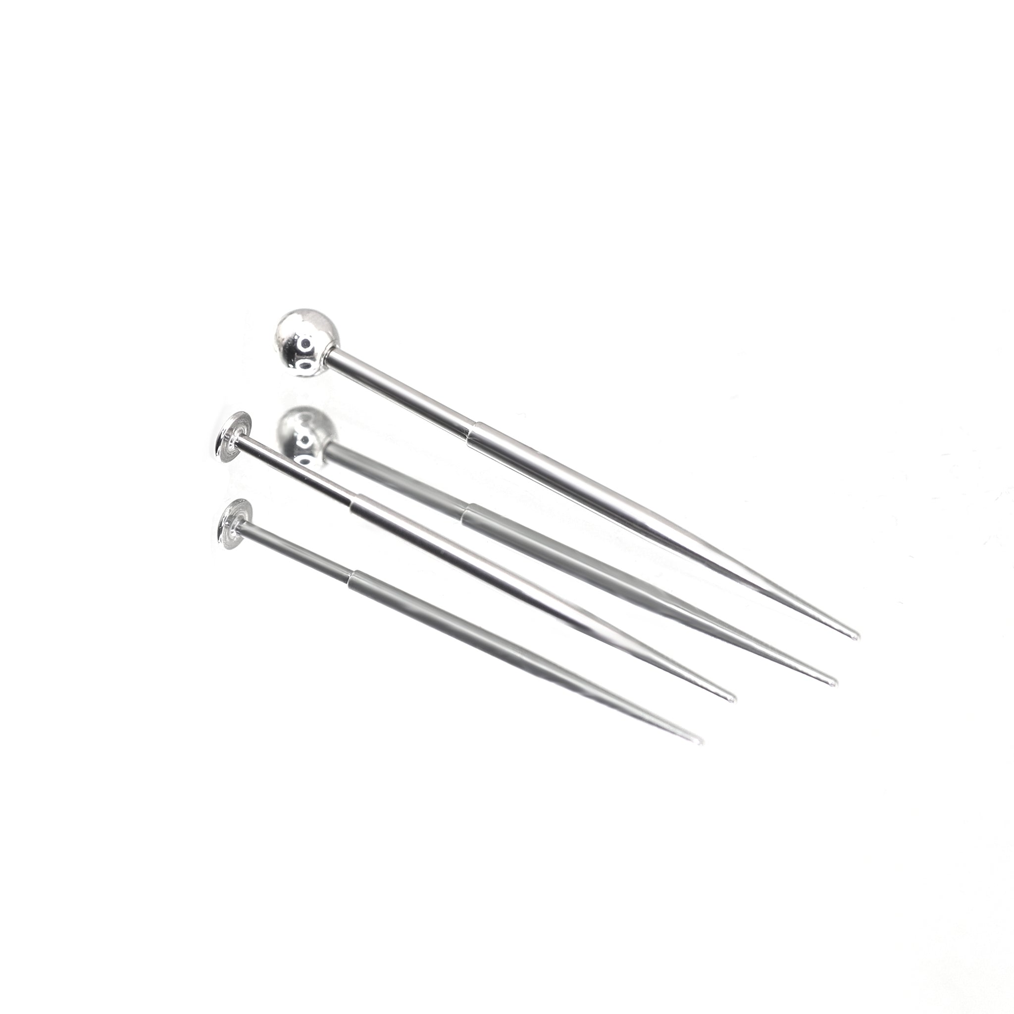 3PCS Stainless Steel Externally Threaded Piercing Guide Needle - 3PCS Stainless Steel Externally Threaded Piercing Guide Needle - Lip Stud 3PCS by CRUXJEWELRY