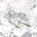 Dagger Drop Chain Stainless Steel Drop Earrings - Dagger Drop Chain Stainless Steel Drop Earrings - Single by CRUXJEWELRY