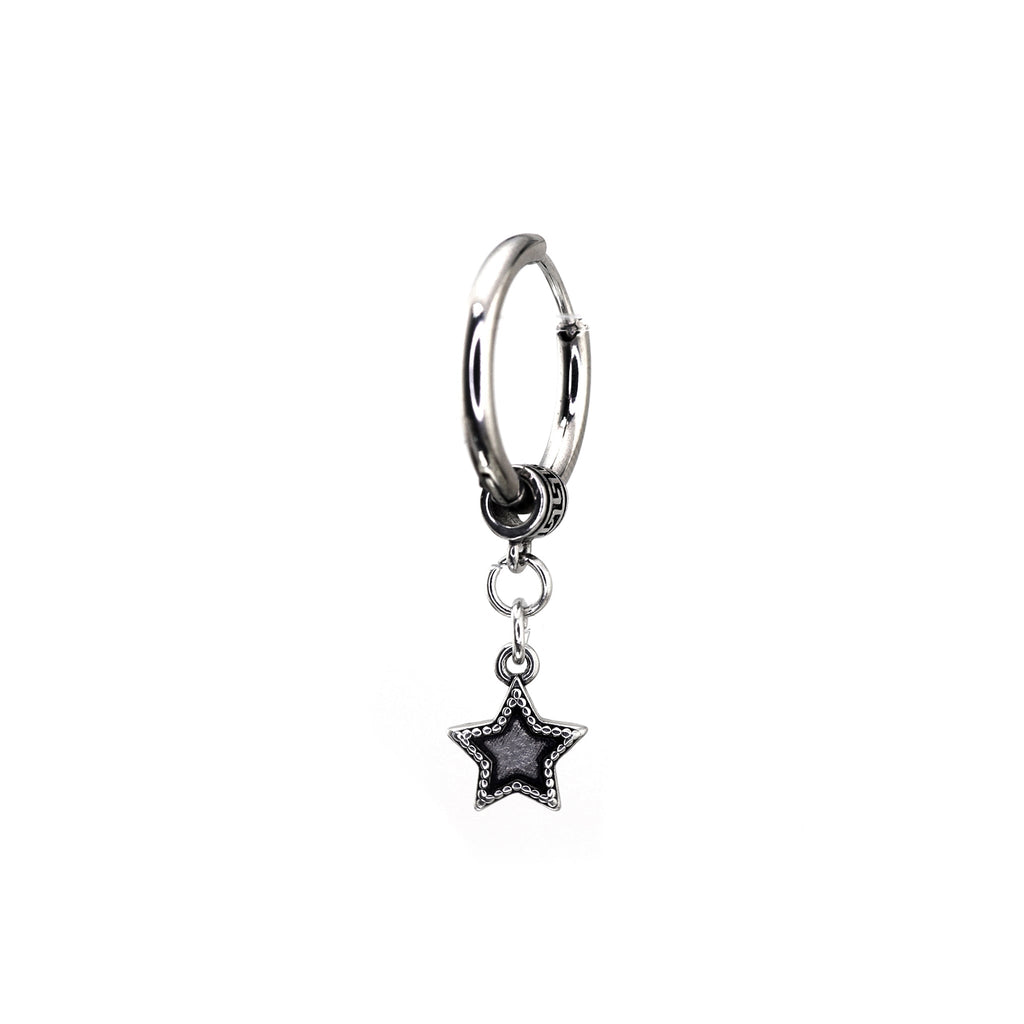 Black Star Dangle Stainless Steel Earrings - Black Star Dangle Stainless Steel Earrings - Single by CRUXJEWELRY
