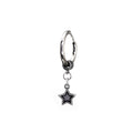 Black Star Dangle Stainless Steel Earrings - Black Star Dangle Stainless Steel Earrings - Single by CRUXJEWELRY