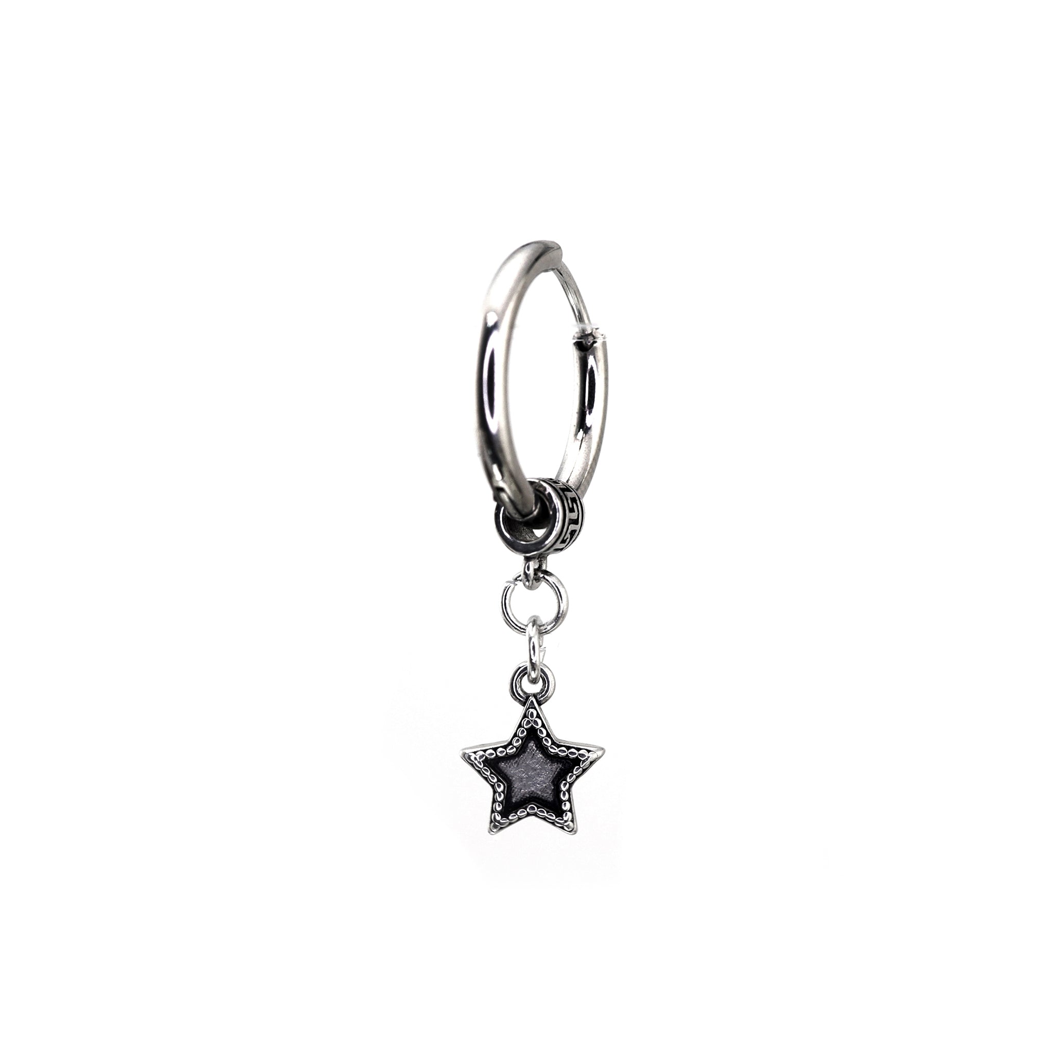 Black Star Dangle Stainless Steel Earrings - Black Star Dangle Stainless Steel Earrings - Single by CRUXJEWELRY